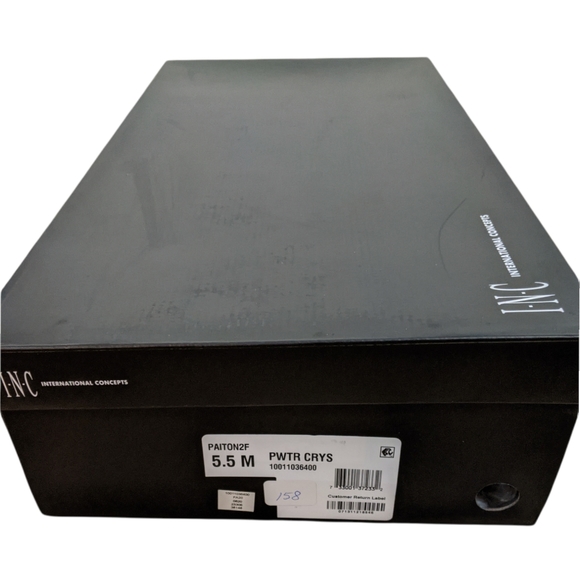 INC Paiton Block Heel Rhinestone Sparkle Knee High Pewter Crystal Boots - Picture 11 of 11